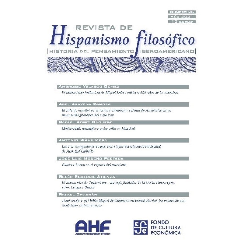 Revista Hispanismo filosófico nº26 